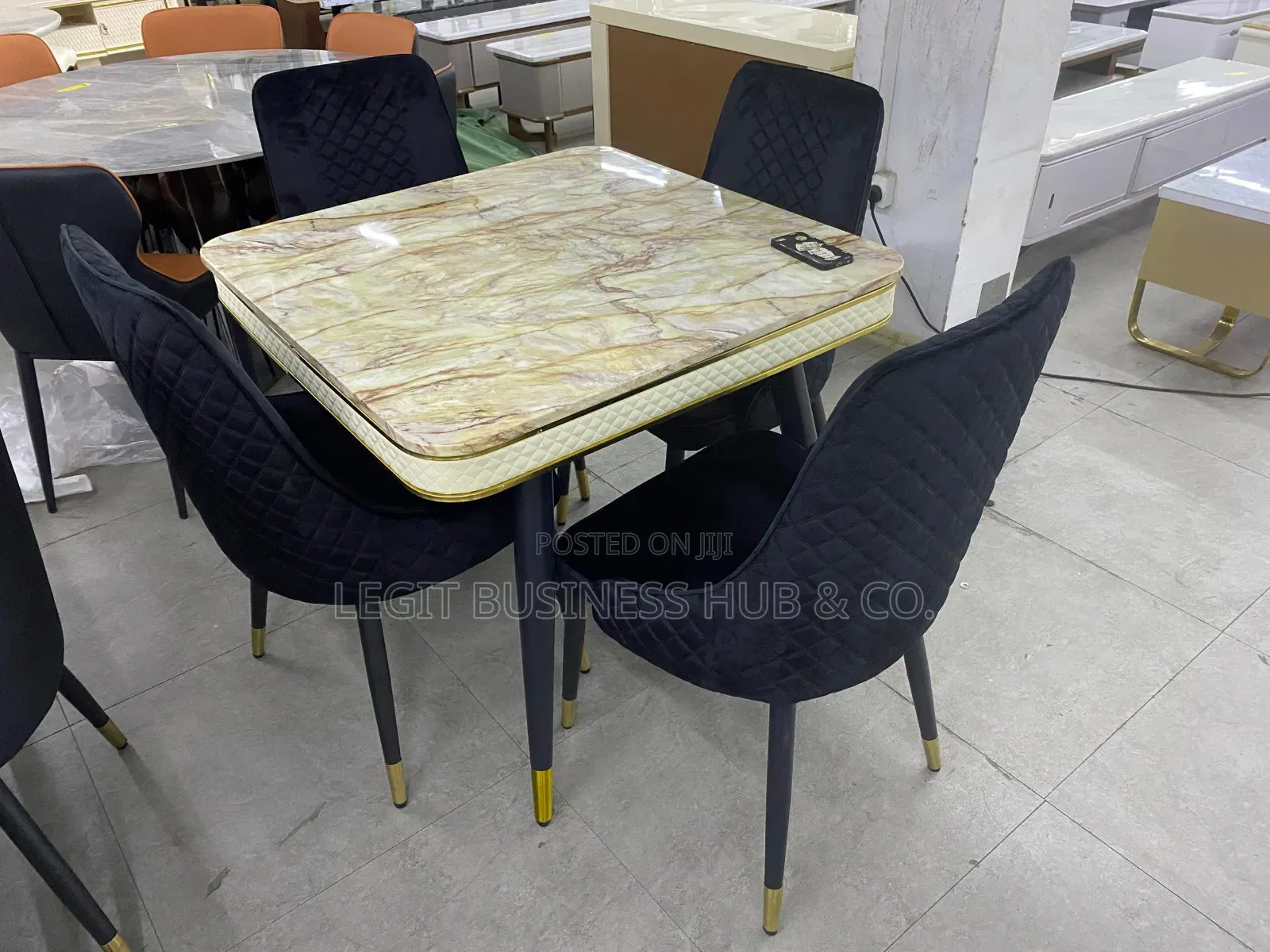 Cute High-Quality Marble Square Dining Set