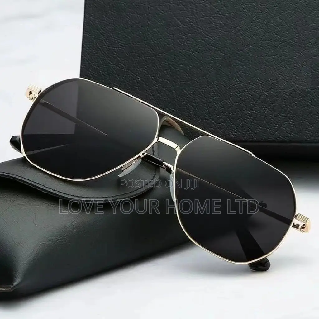 Luxury Black Polarized Aviator Sunglasses Uv400premium Unisex Shades