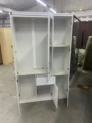 3 in 1 White Affordable Wardrobe