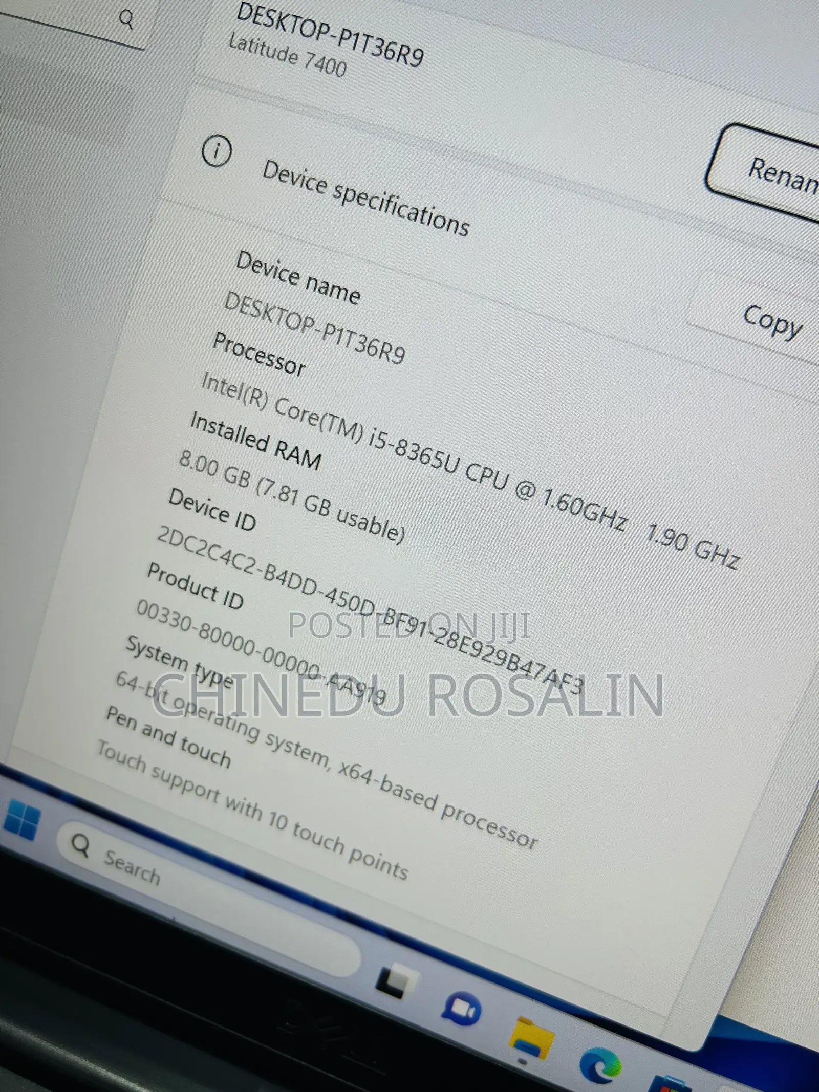 Laptop Dell Latitude 7400 8GB Intel Core i5 SSD 256GB
