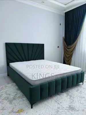 Luxury Fabric Upholstered Bed Frame – Brand New