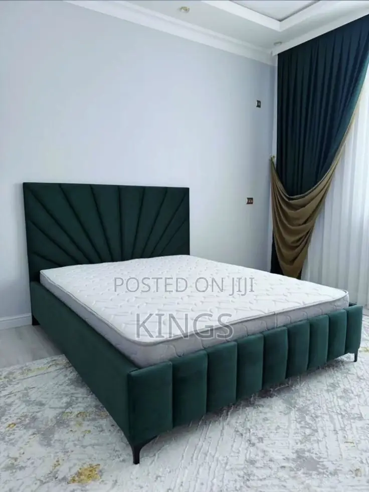 Luxury Fabric Upholstered Bed Frame – Brand New