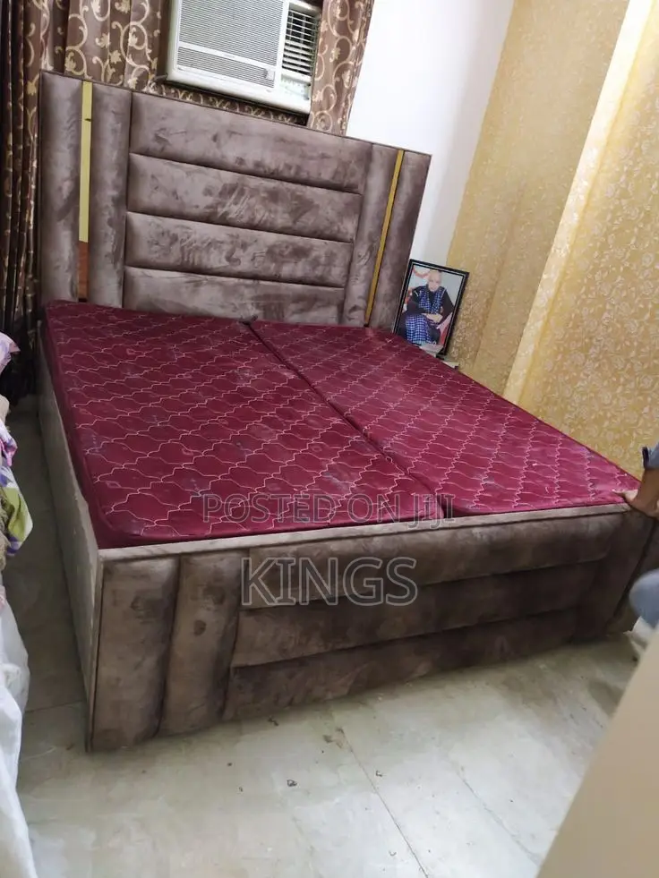 Luxury Fabric Upholstered Bed Frame – Brand New