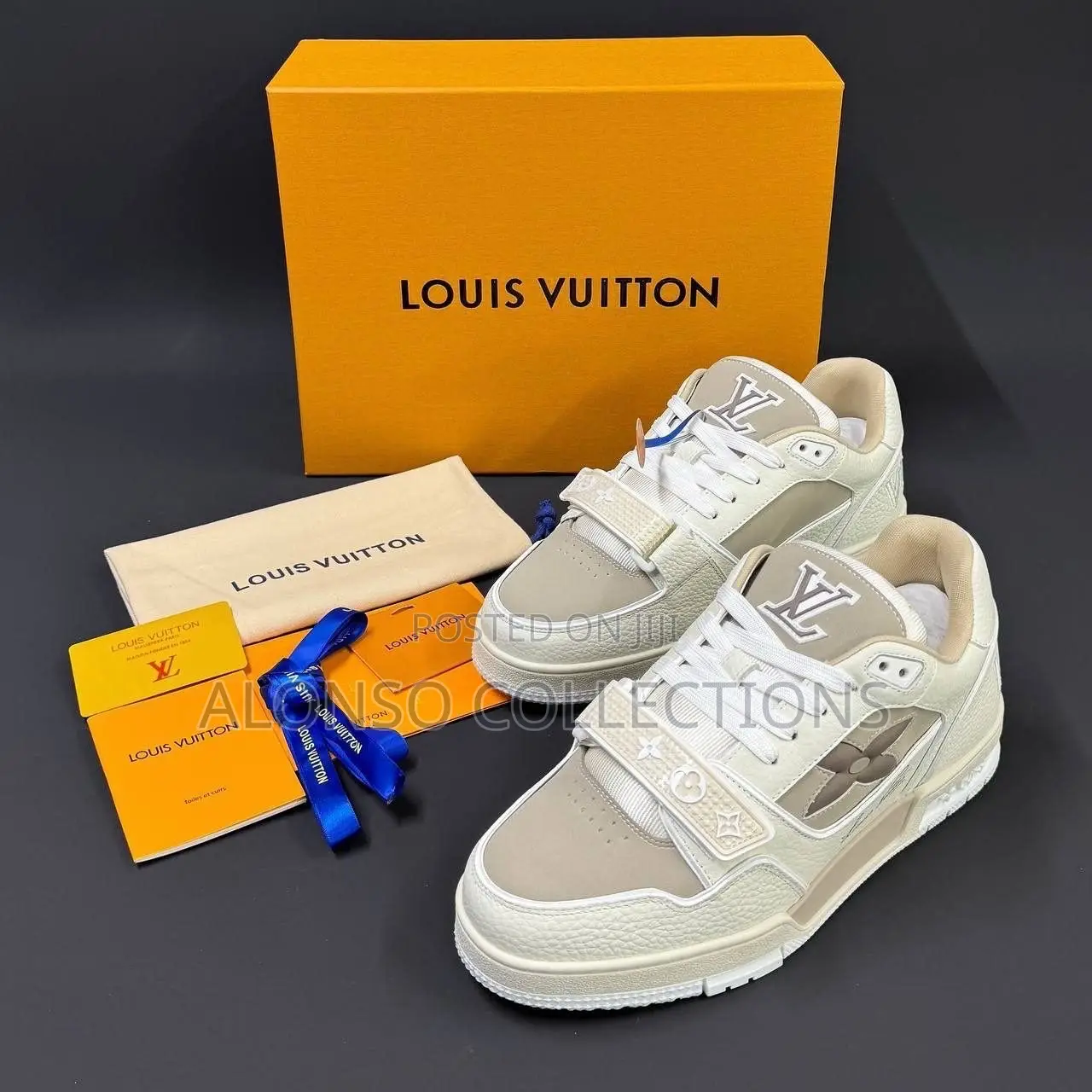Lv Trainer Monogram Beige