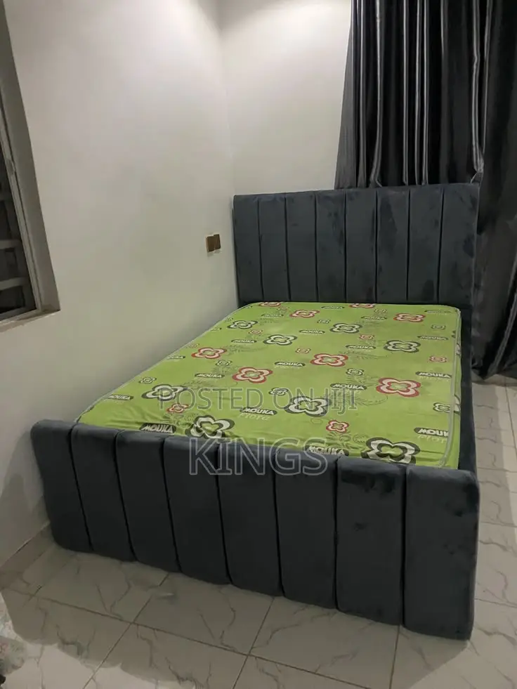 Luxury Fabric Upholstered Bed Frame – Brand New