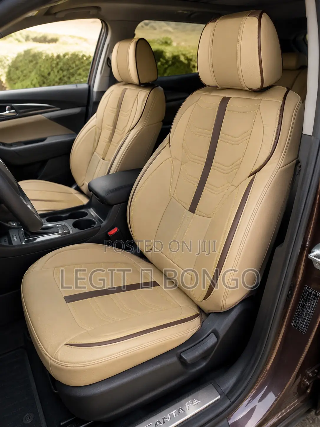 Beige Leather Seat Covers