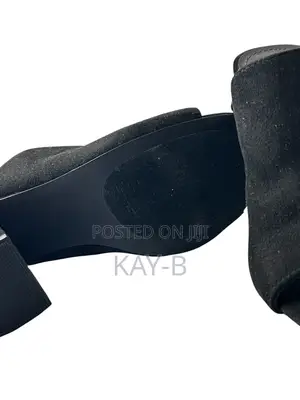 Lulus Raelynn Black Suede Peep-Toe Mules Eus37.5