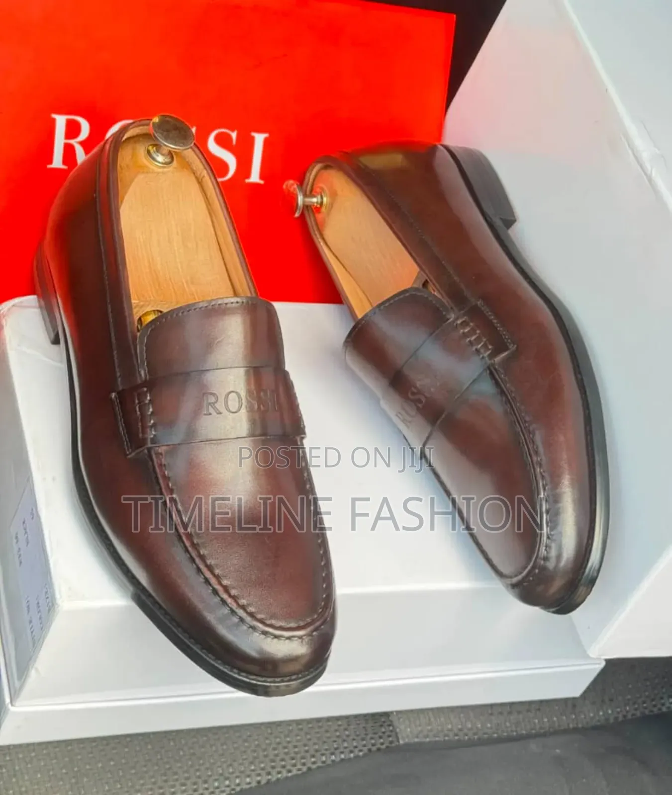 Rossi Coffee Brown Men's Leather Dressing Shoes
