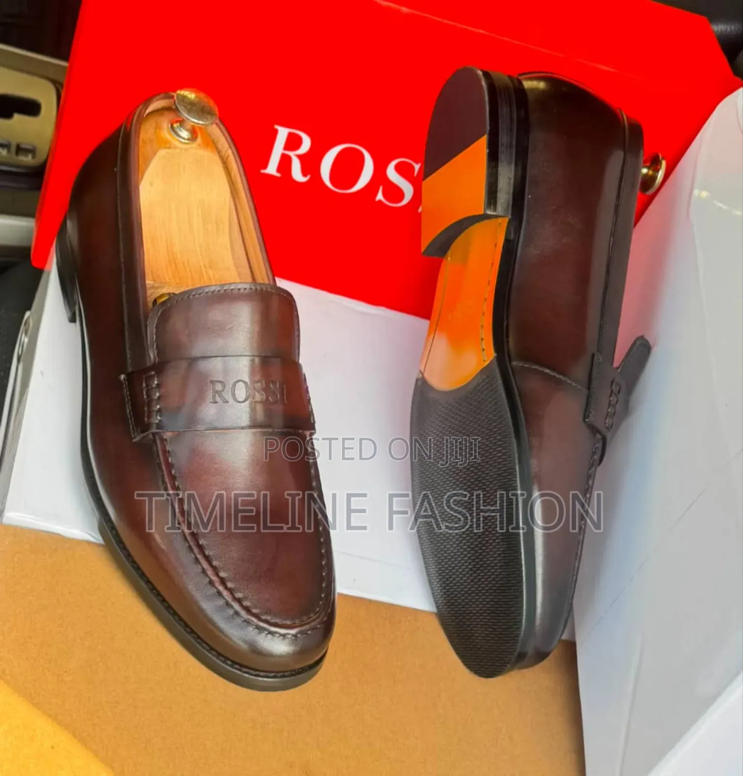 Rossi Coffee Brown Men's Leather Dressing Shoes