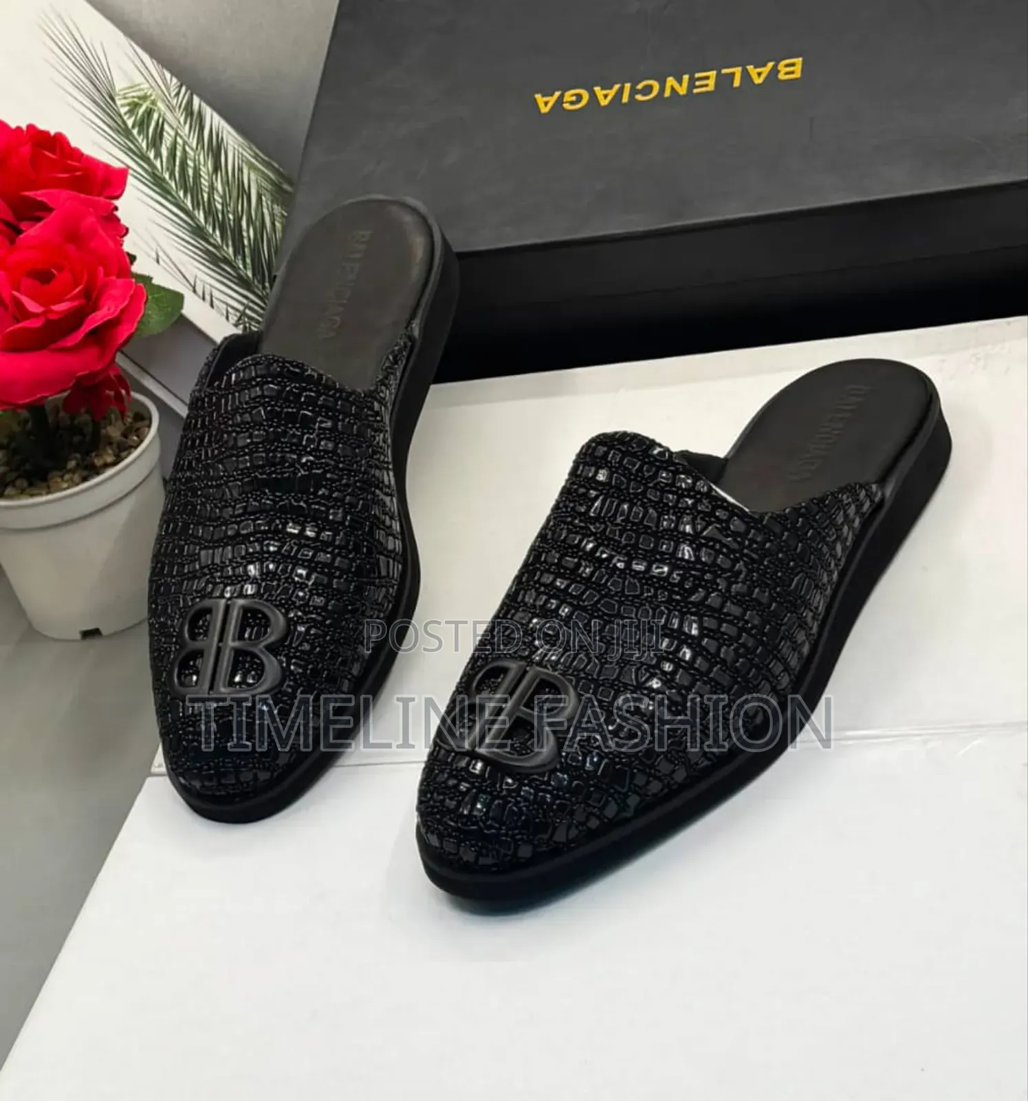 Balenciaga Half Shoes for Men Classic Black