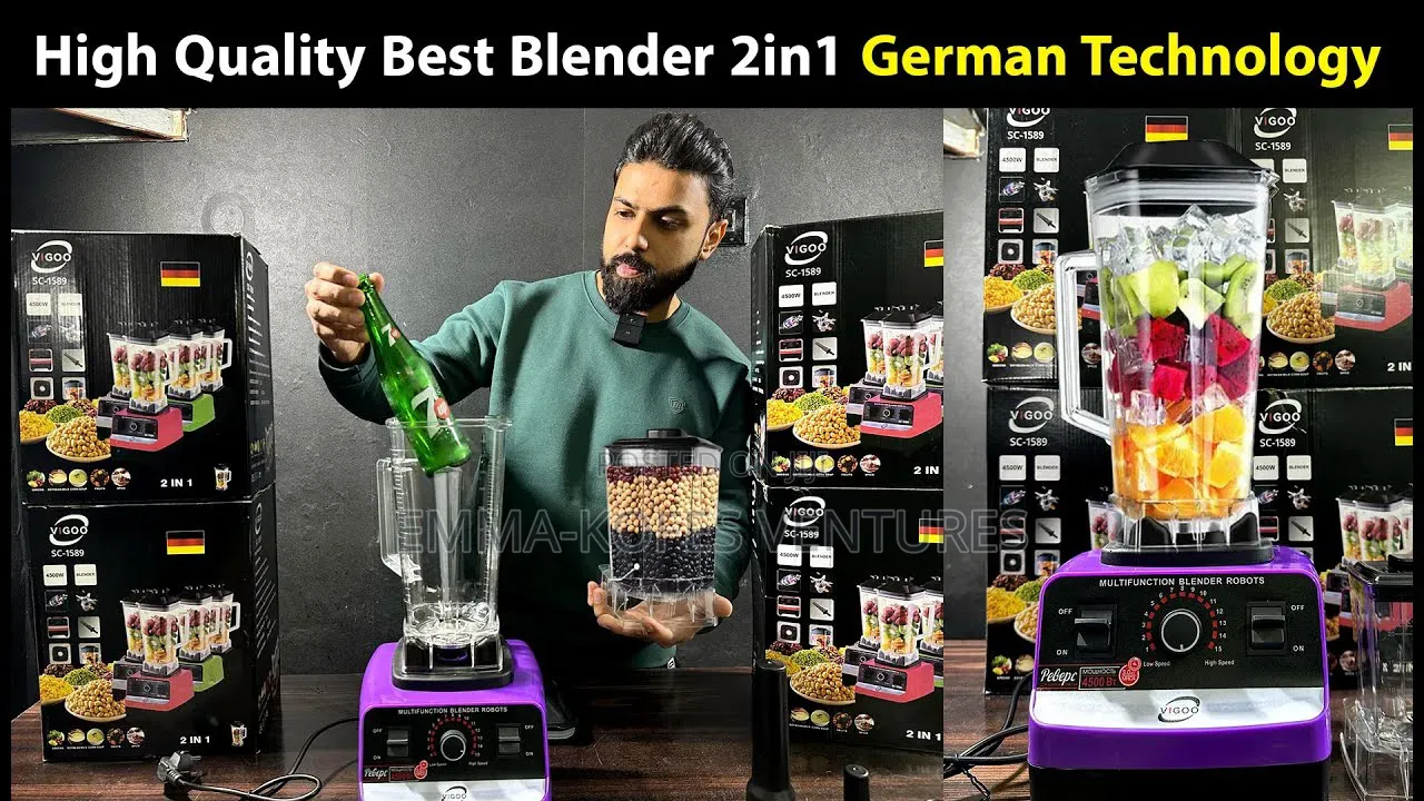 German Chef Heavy Duty Blender - 2in1 / 3in1 With Grinder`