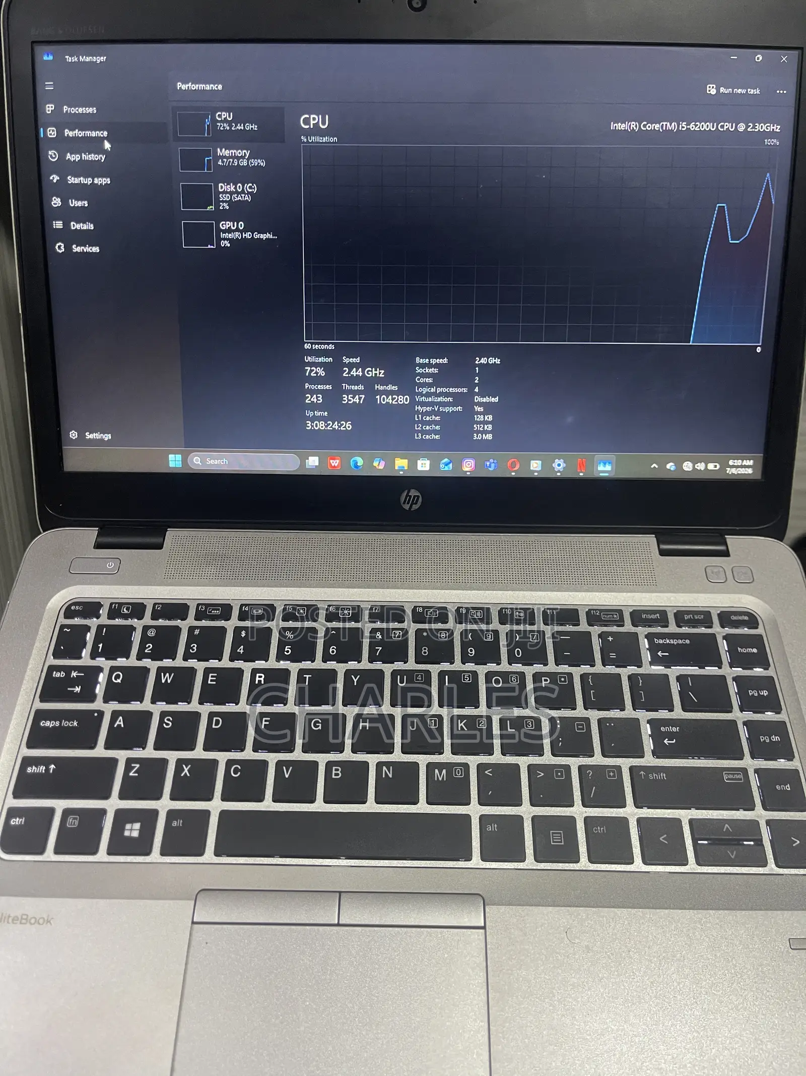 Laptop HP EliteBook 840 G3 8GB Intel Core i5 SSD 256GB