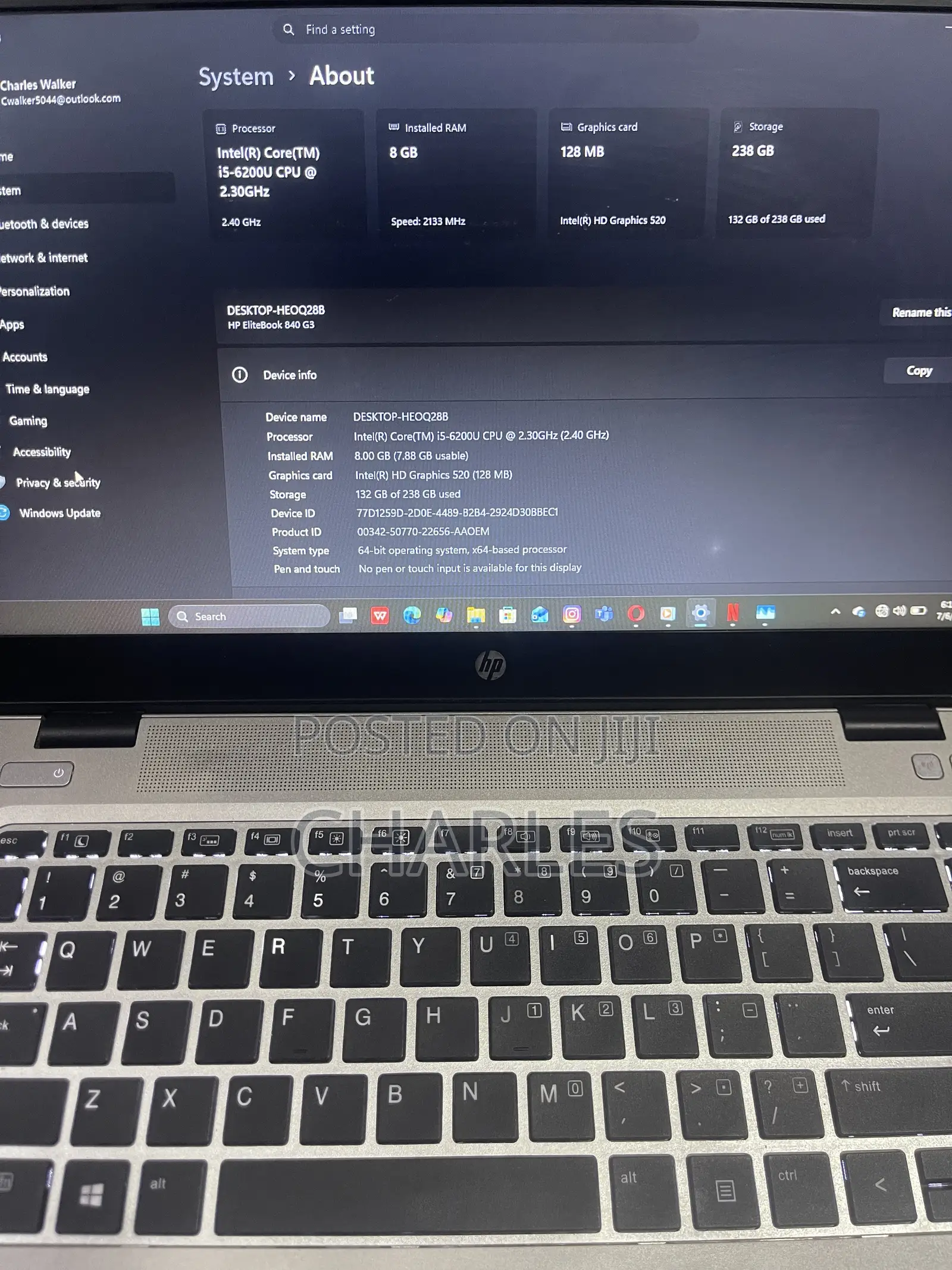 Laptop HP EliteBook 840 G3 8GB Intel Core i5 SSD 256GB