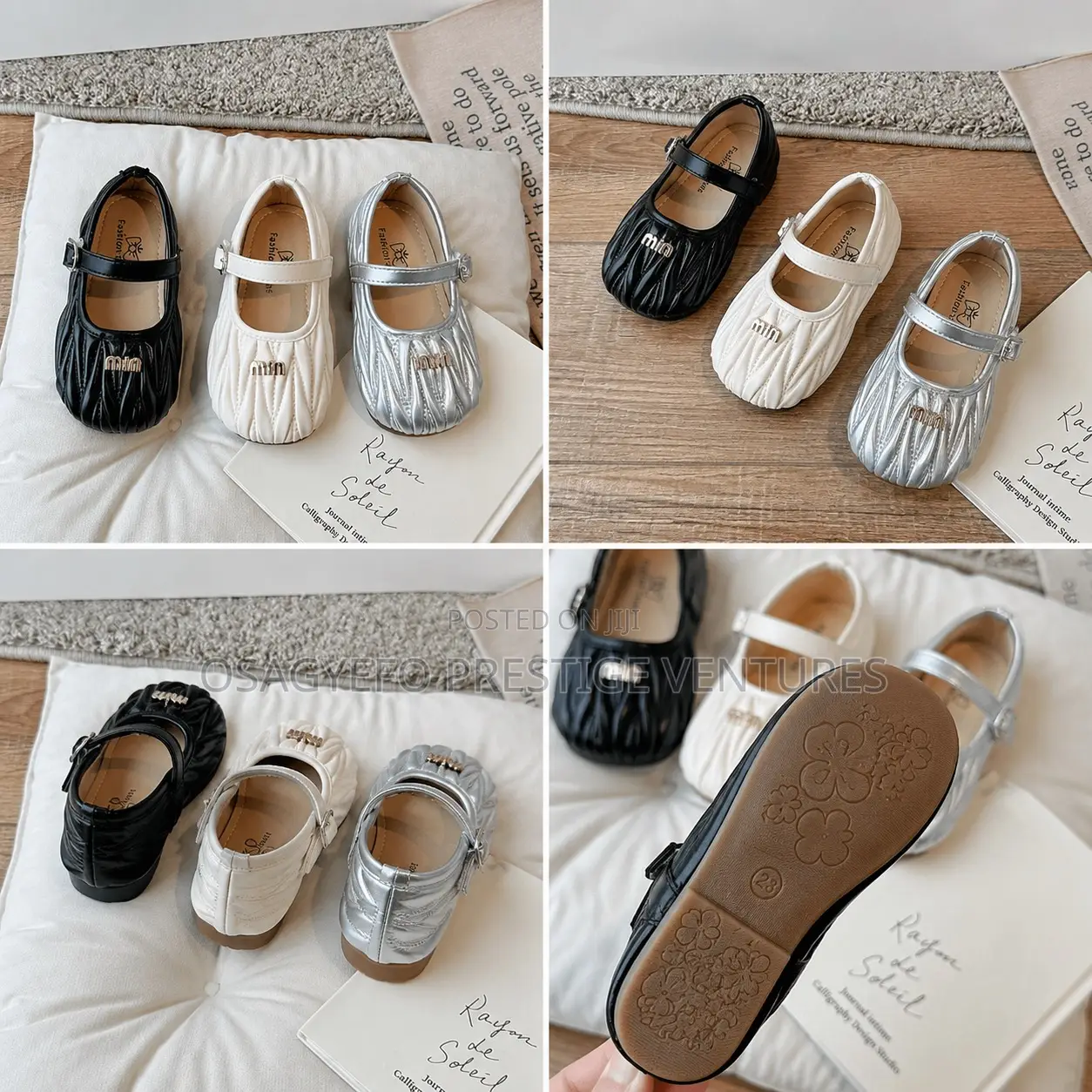 Super Quality Girls’ Black Quilted Mary Jane Shoes