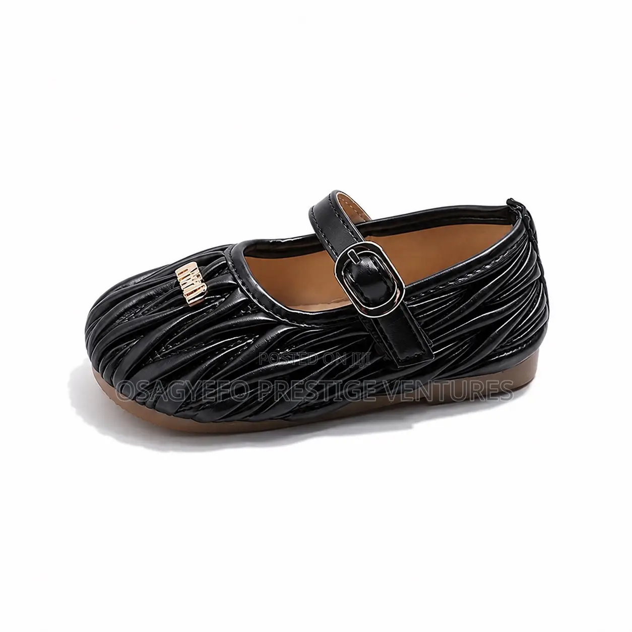 Super Quality Girls’ Black Quilted Mary Jane Shoes