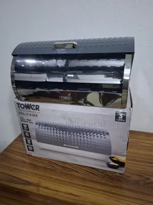 Tower Roll-Up Solitaire Grey Bread Bin Uk