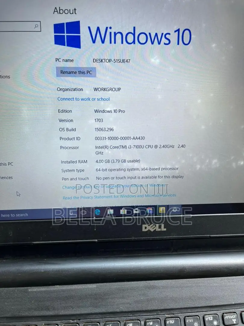 Laptop Dell Inspiron 15 3567 4GB Intel Core i3 HDD 500GB