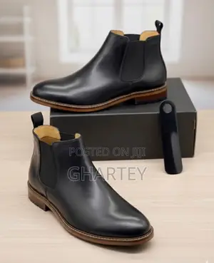 Polo Premium Leather Executive Chelsea Boots - Black