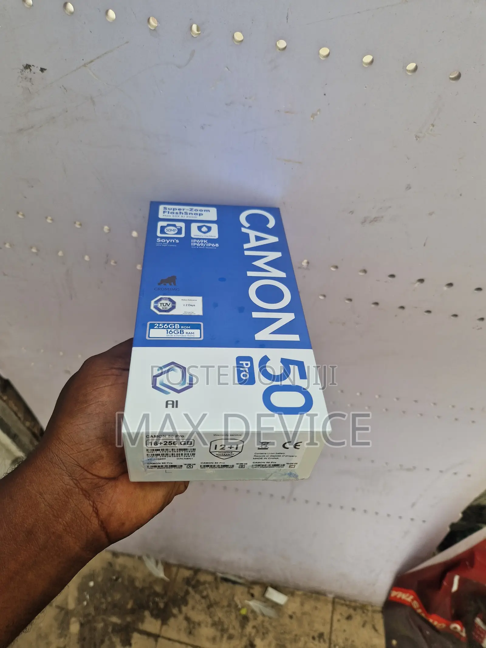 New Tecno Camon 50 Pro 256 GB Black