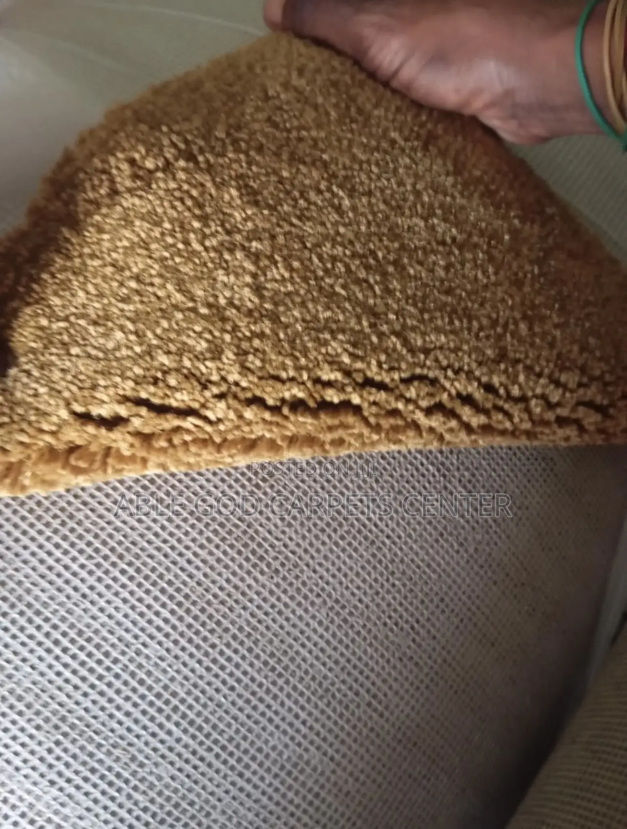 Heavy and Soft Brown Woolen Carpets With Designs