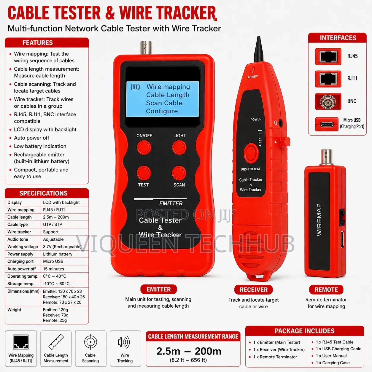 Nf-868 Cable Tracker/Tester