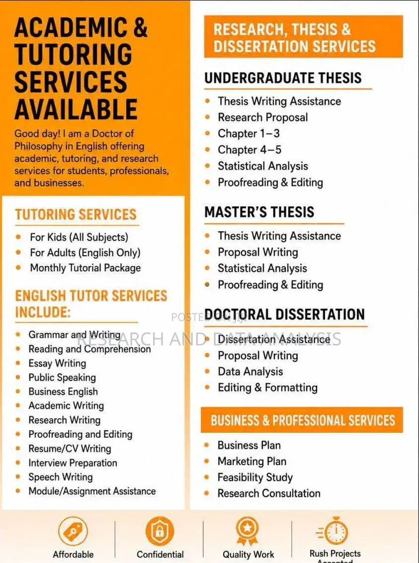 Project and Thesis Dissertation
