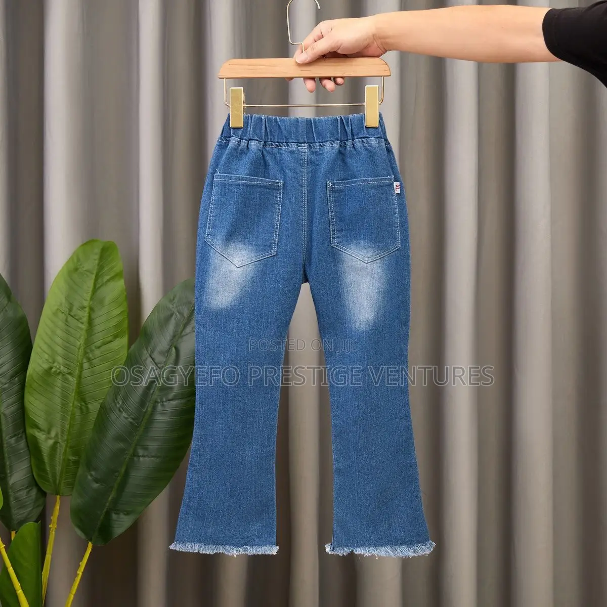 Girls’ Fashion Bootcut Jeans With Pearl Trim