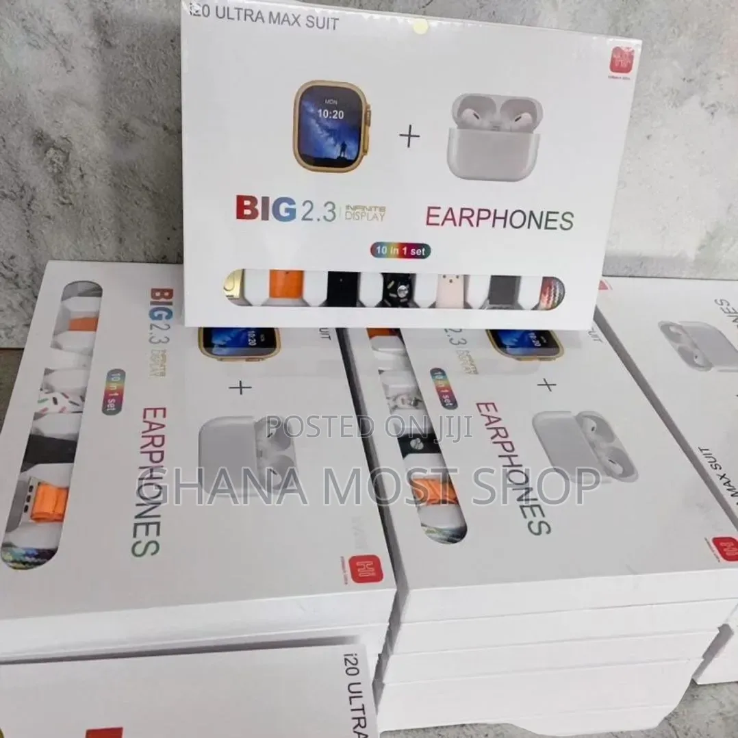 I20ultra Smart Watch With 10in1 High Quality Straps