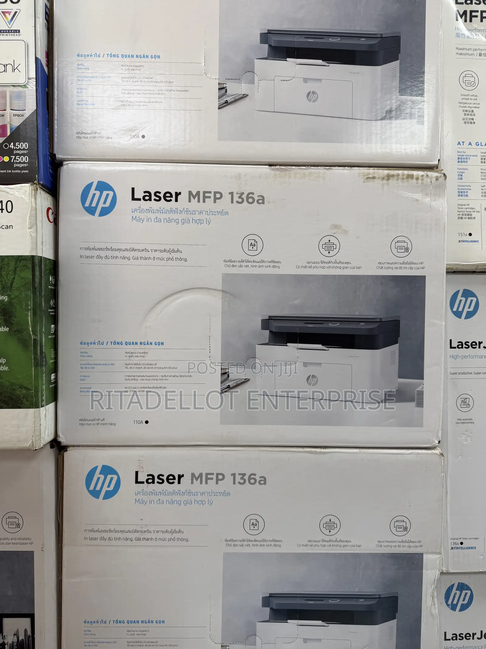 Hp Laserjet Pro MFP 136a, Print, Scan, Copy (Black and White) Printer
