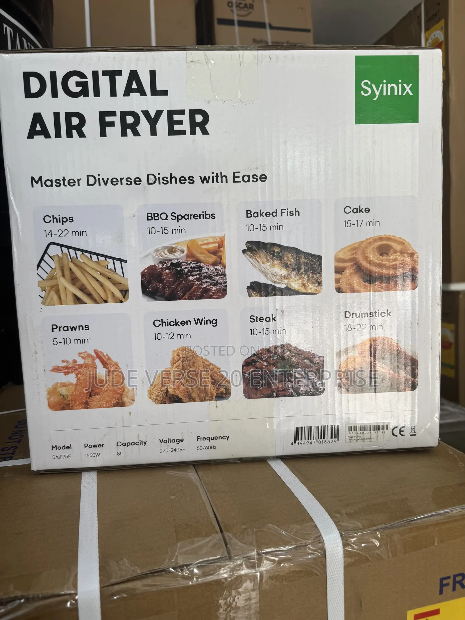 Syinix Digital Air Fryer 8l