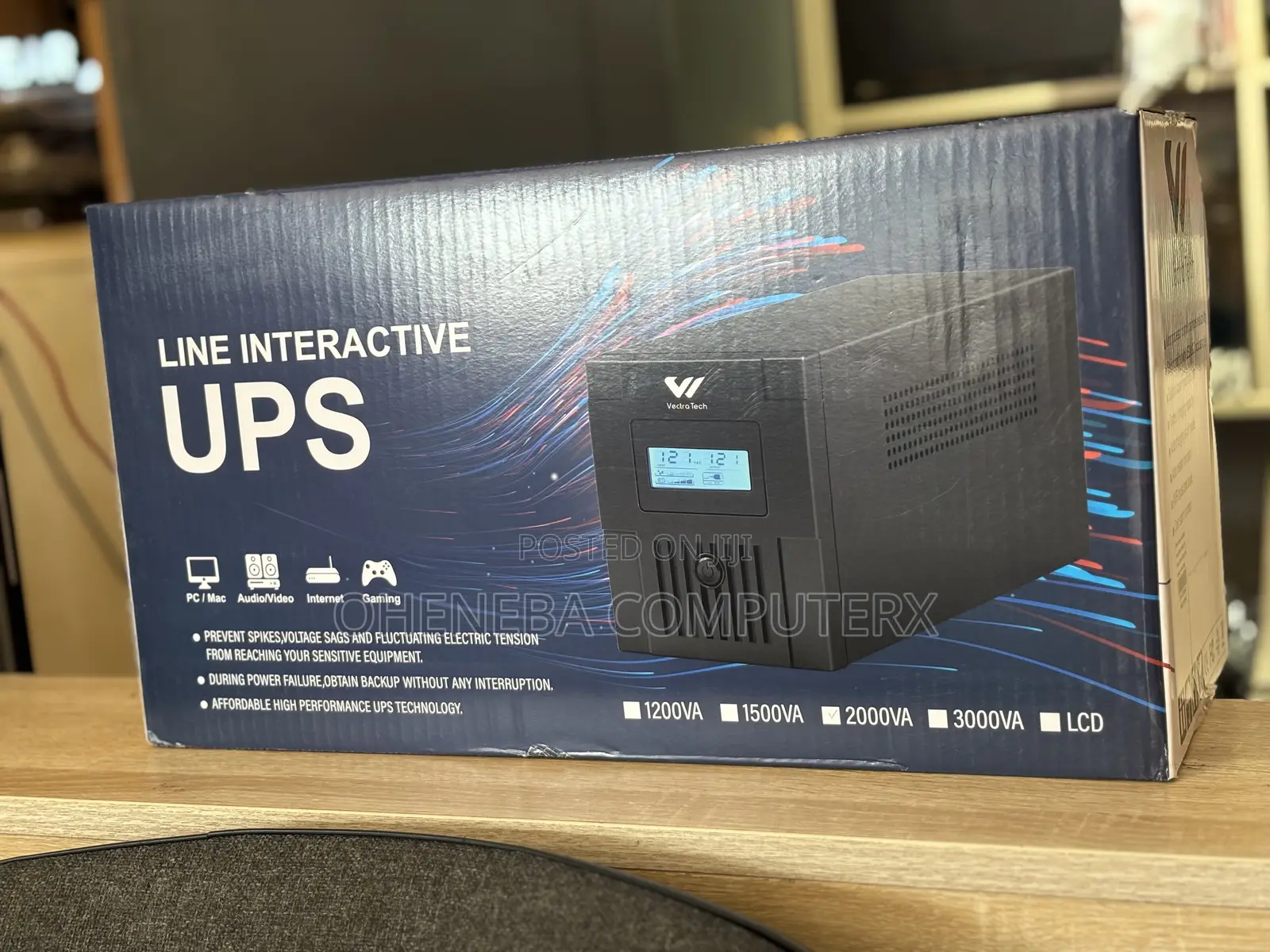 Vectra Tech V2250va Ups Intelligent Backup Ups, 4-6hours Recharge Time