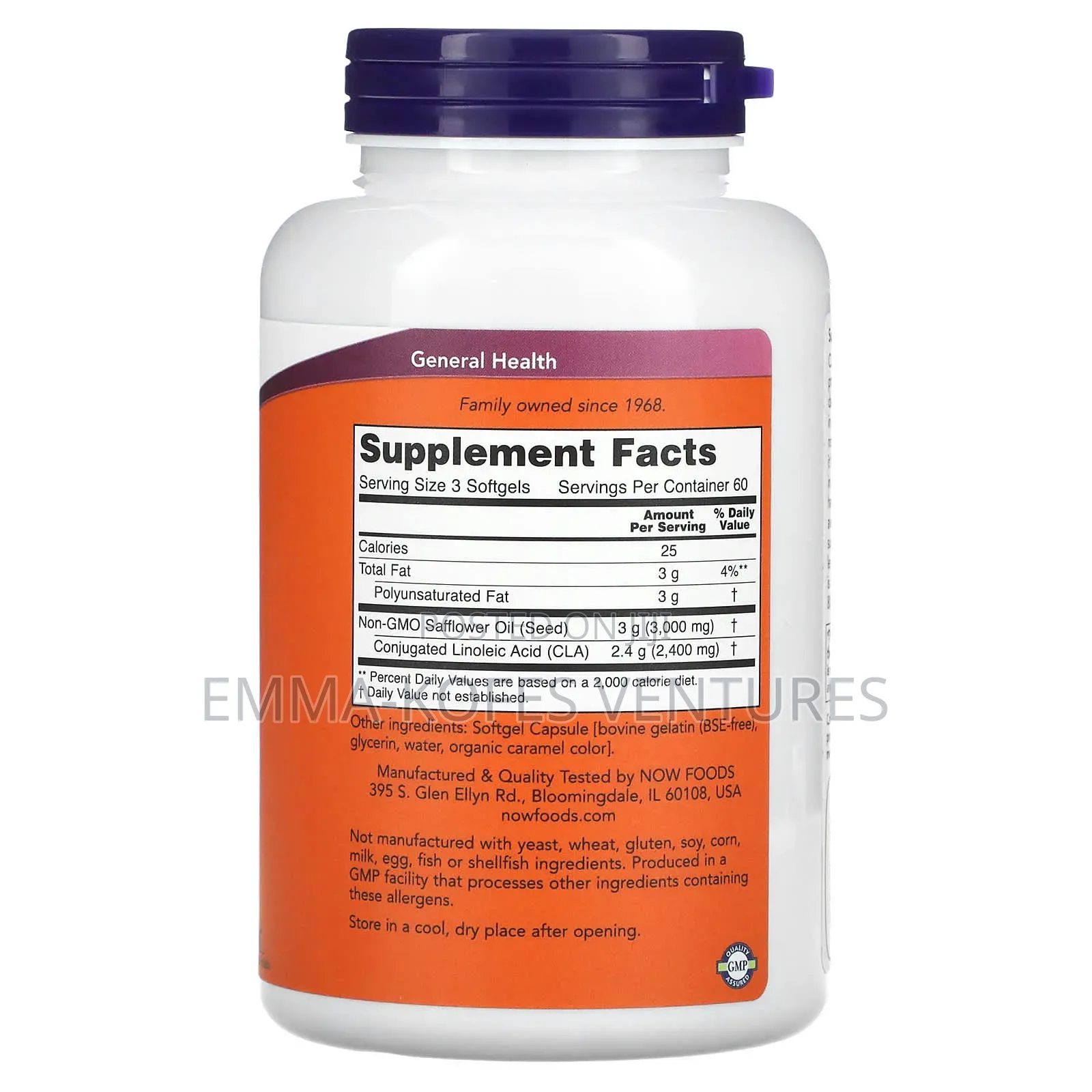 Pre-Order Now Foods Cla 800mg - 180 Softgels - Usa Import