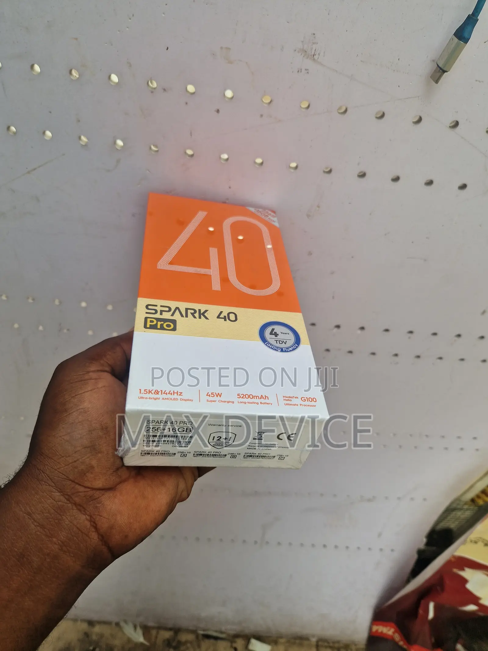 New Tecno Spark 40 Pro 256 GB Black