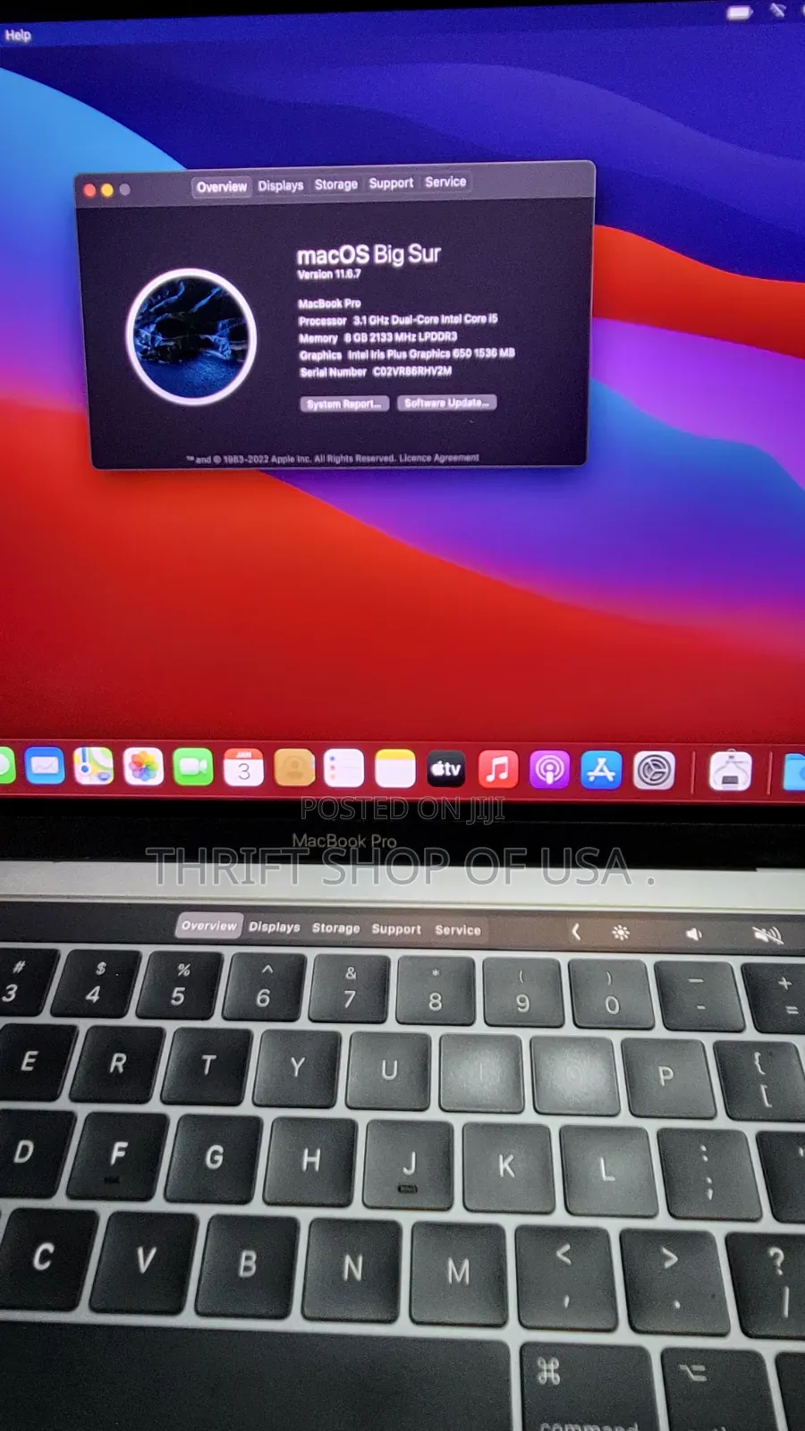 Laptop Apple MacBook Pro 2017 8GB Intel Core i5 SSD 512GB