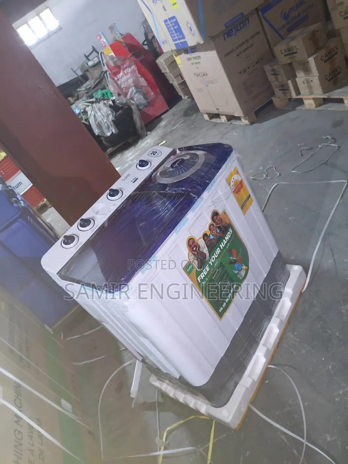 Syinix 12kg Semi-Automatic Laundry Machine | Family-Sized Durable