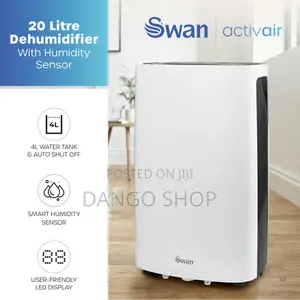 Swan 20 Litre Dehumidifier With Led Display, Auto Shut Off,