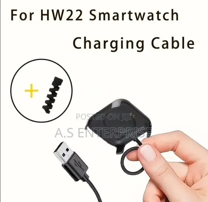 1pc Smartwatch Charging Cable+Spiral Cable Protector for Hw22 Watch