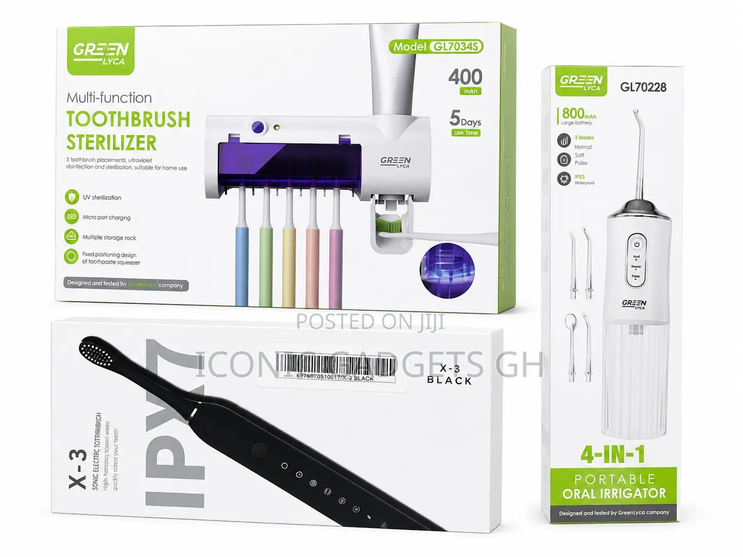 Dental Care Combo – Sterilizer + Sonic Toothbrush + Oral Irrigator