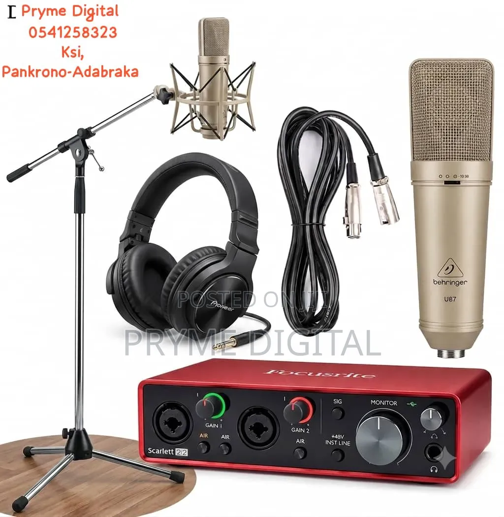 Focusrite 2i2+Behringer U87 Mic Set