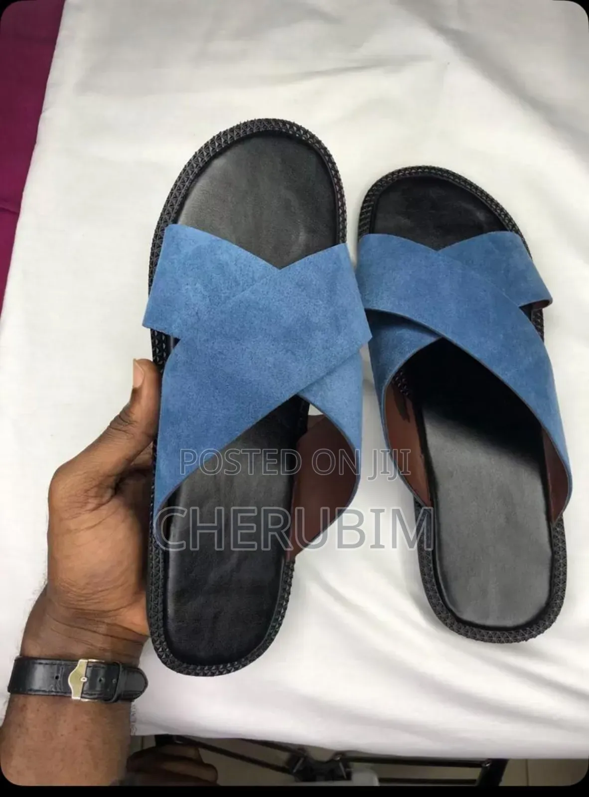 Men's Quality Leather Slides