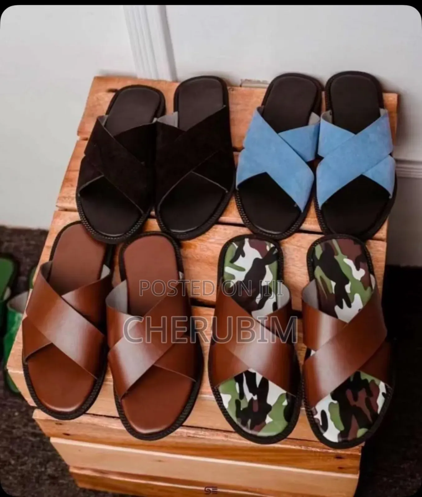 Men's Quality Leather Slides