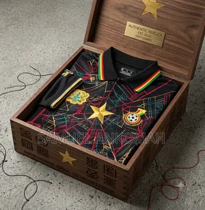 Stylish Ghana National Team Embroidered Polo