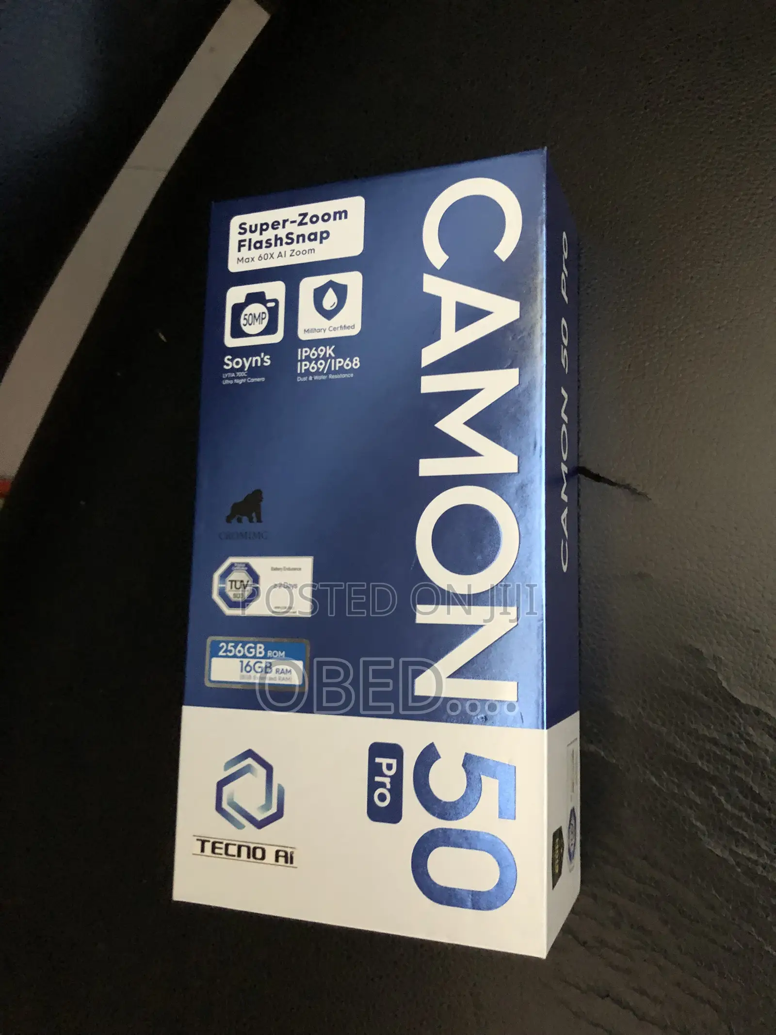 New Tecno Camon 50 Pro 256 GB Black