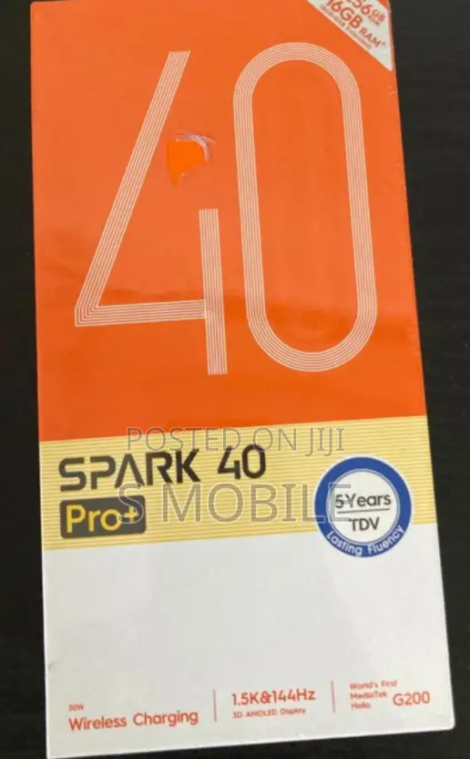 New Tecno Spark 40 Pro+ 256 GB Black