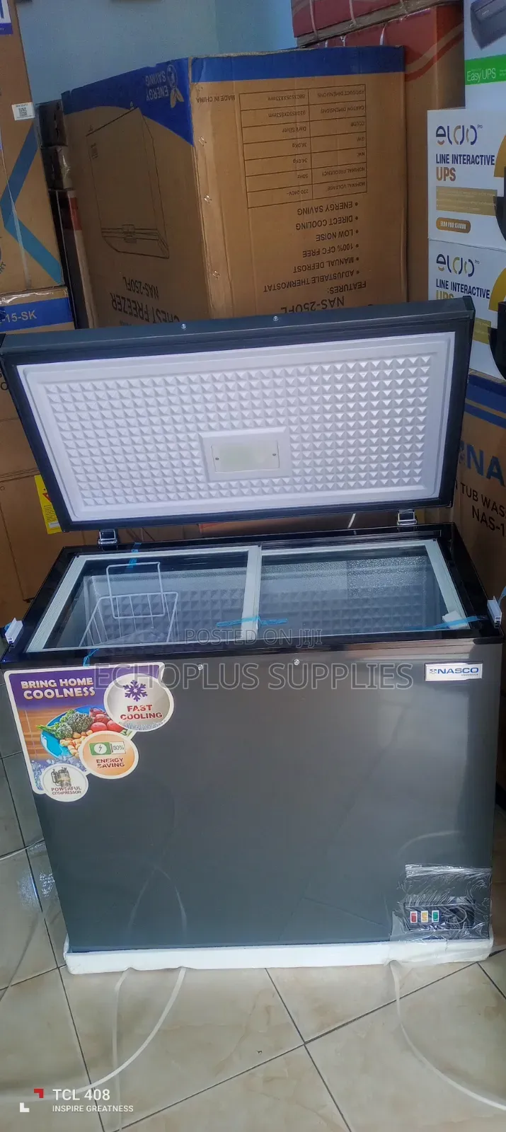 Nasco Chest Freezer/200 Liters/Sliding Glass