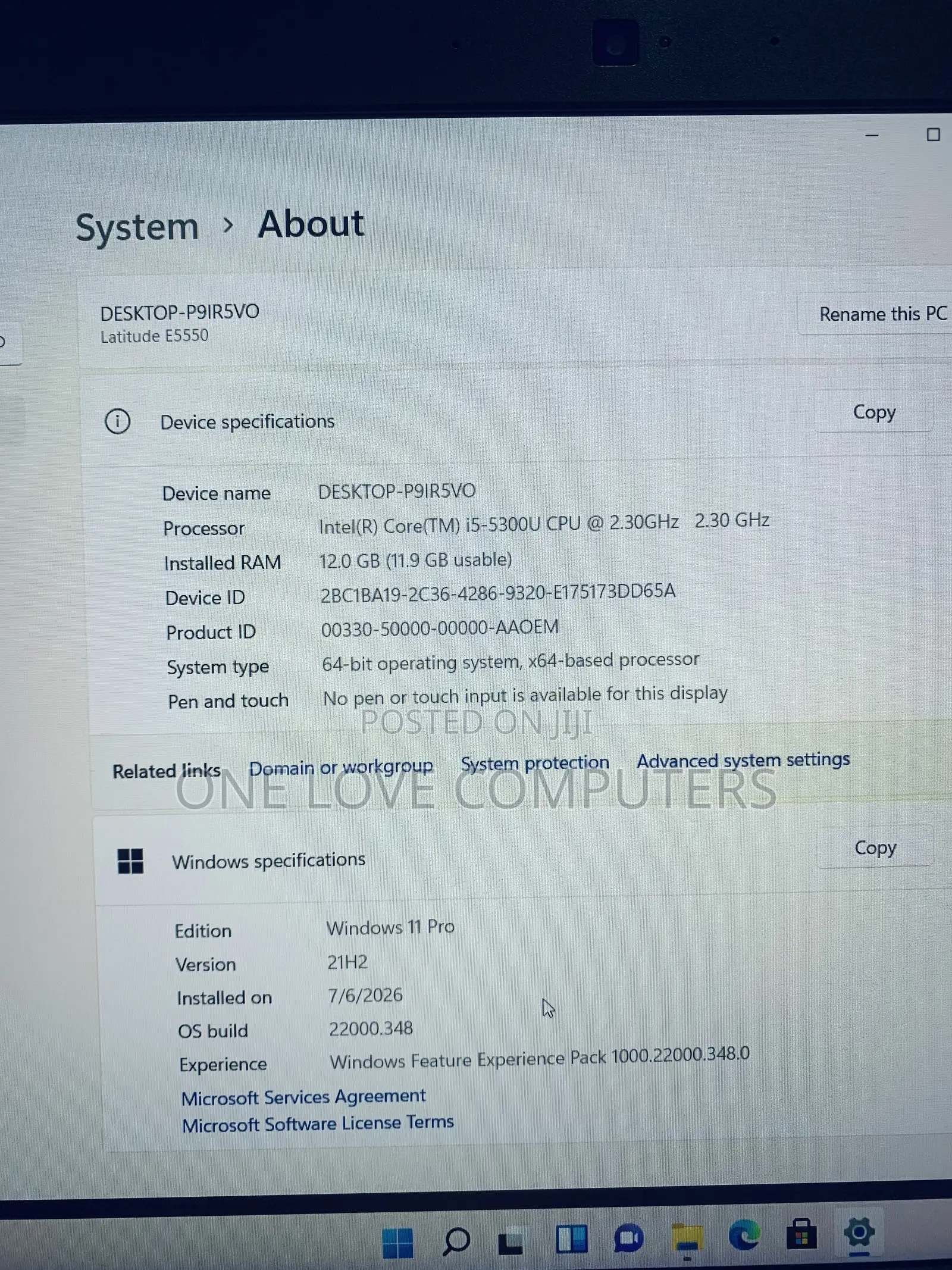 Laptop Dell Latitude E5550 12GB Intel Core i5 HDD 500GB