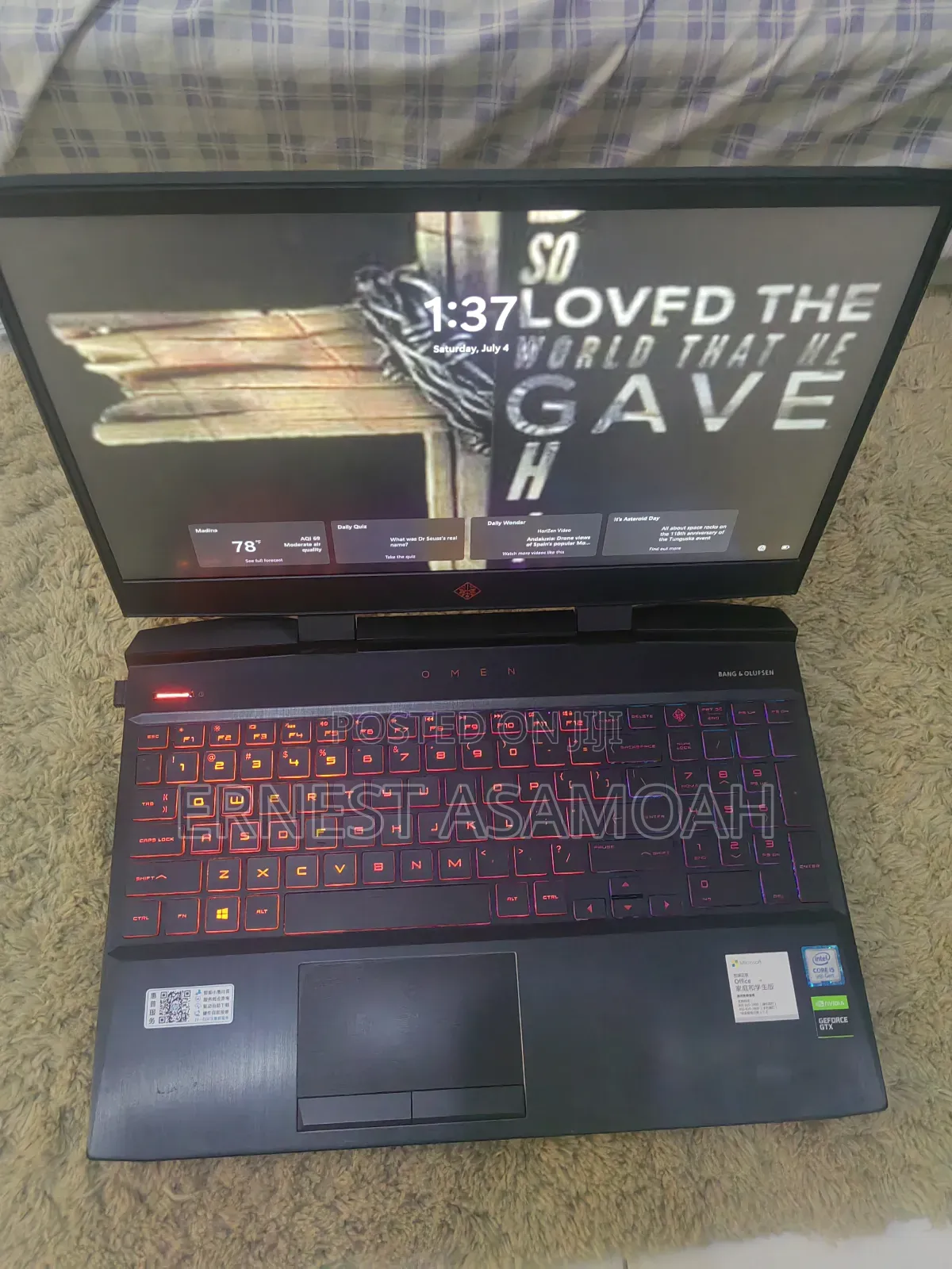 Laptop HP Omen 15 16GB Intel Core i5 SSD 512GB