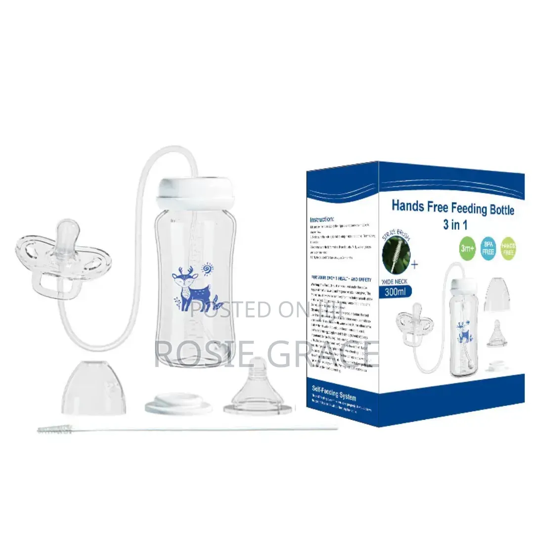 3-in-1 Hands Free Anti-Colic 240ml Feeding Bottle
