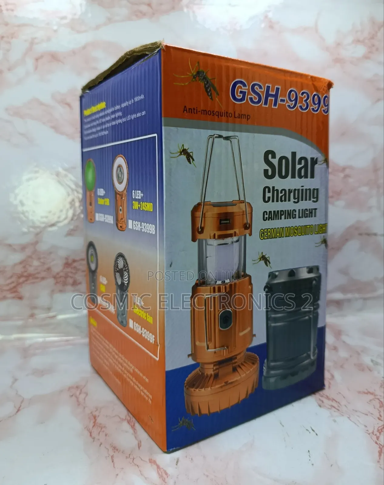 Solar Rechargeable Led Camping Light With Electric Mosquito Killer