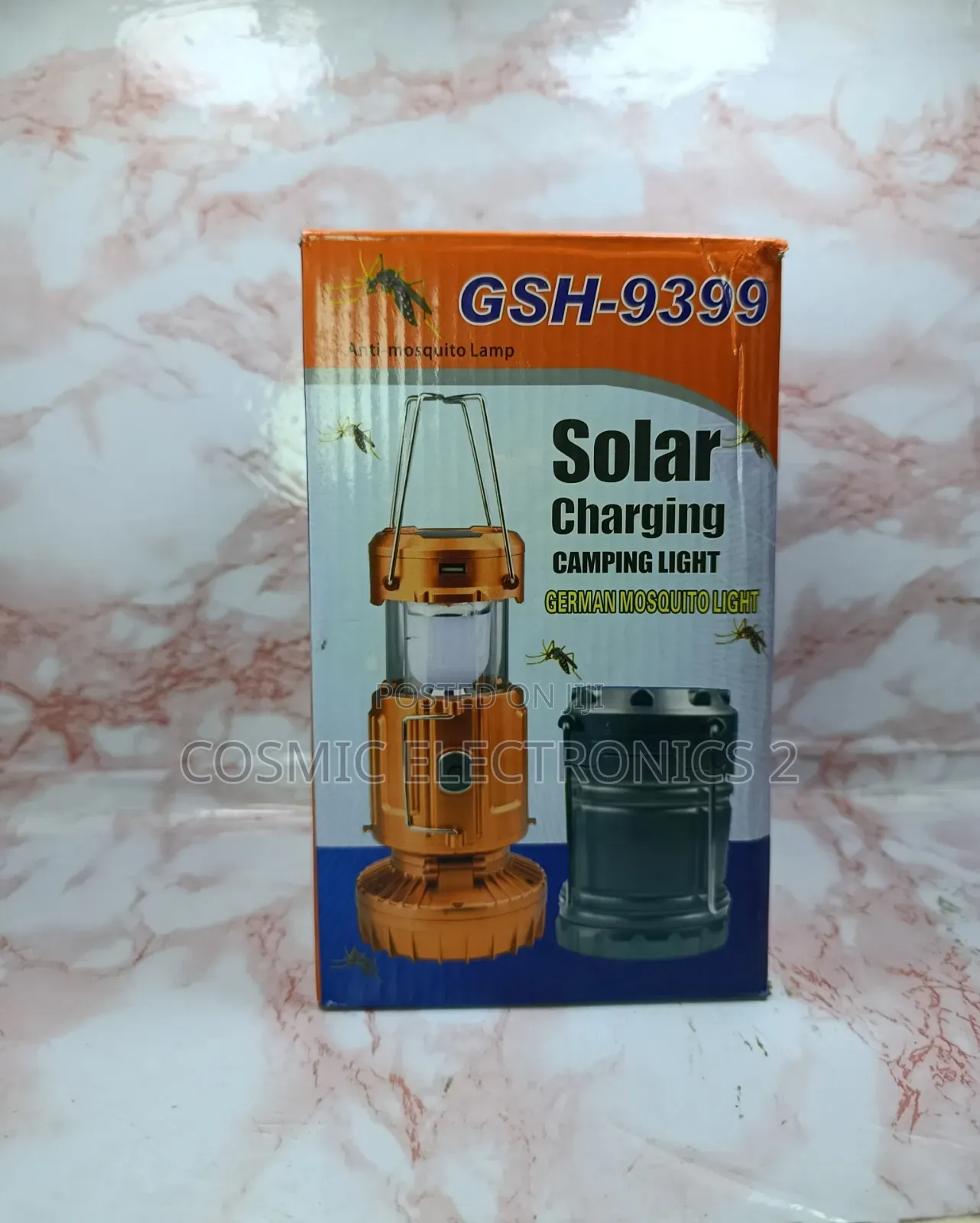 Solar Rechargeable Led Camping Light With Electric Mosquito Killer